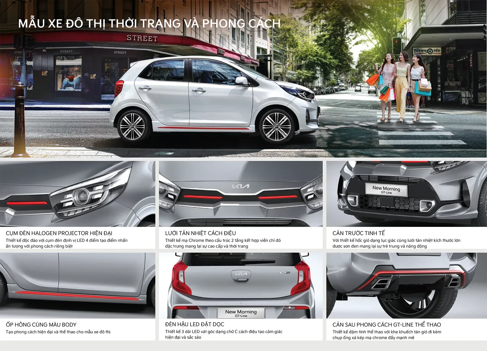 Thiết kế đầu xe Kia Morning 2026 hiện đại và năng động