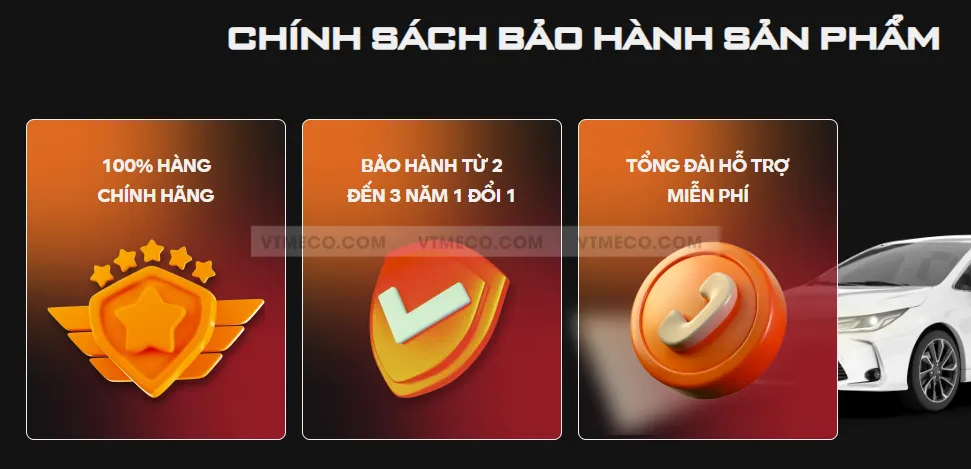 Thông tin về chế độ bảo hành chính hãng cho sản phẩm đèn Aozoom Extra 3