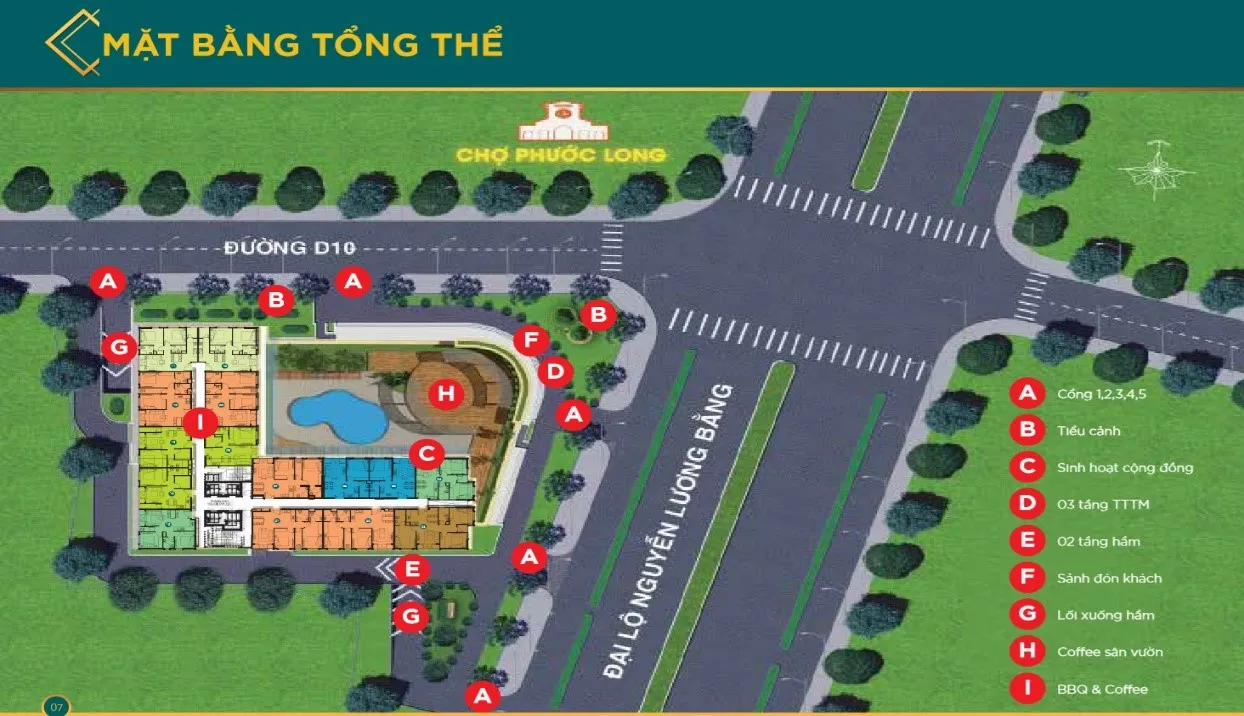 Sơ đồ mặt bằng tổng thể dự án căn hộ Viva Plaza