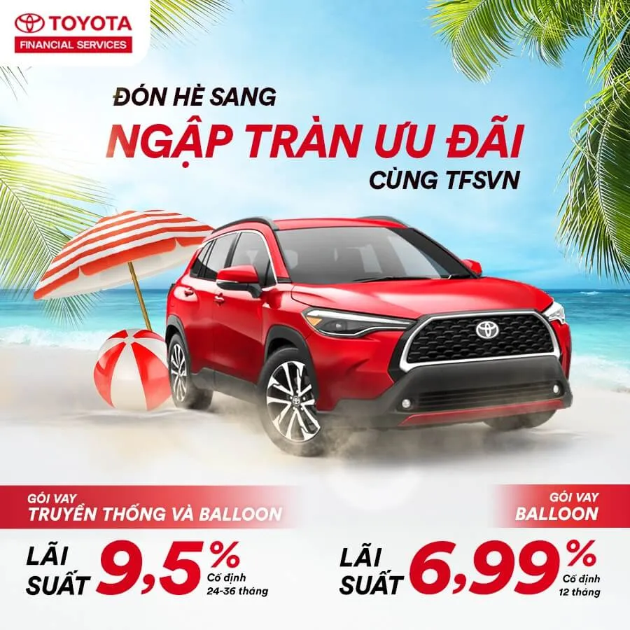 Dòng xe Toyota luôn có những gói vay tài chính hấp dẫn với lãi suất cực kỳ cạnh tranh