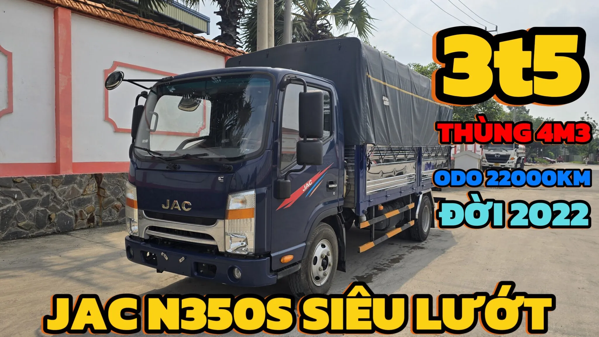 Xe tải Jac N350s cũ siêu lướt đời 2022 tải 3t5 thùng mui bạt 4m3