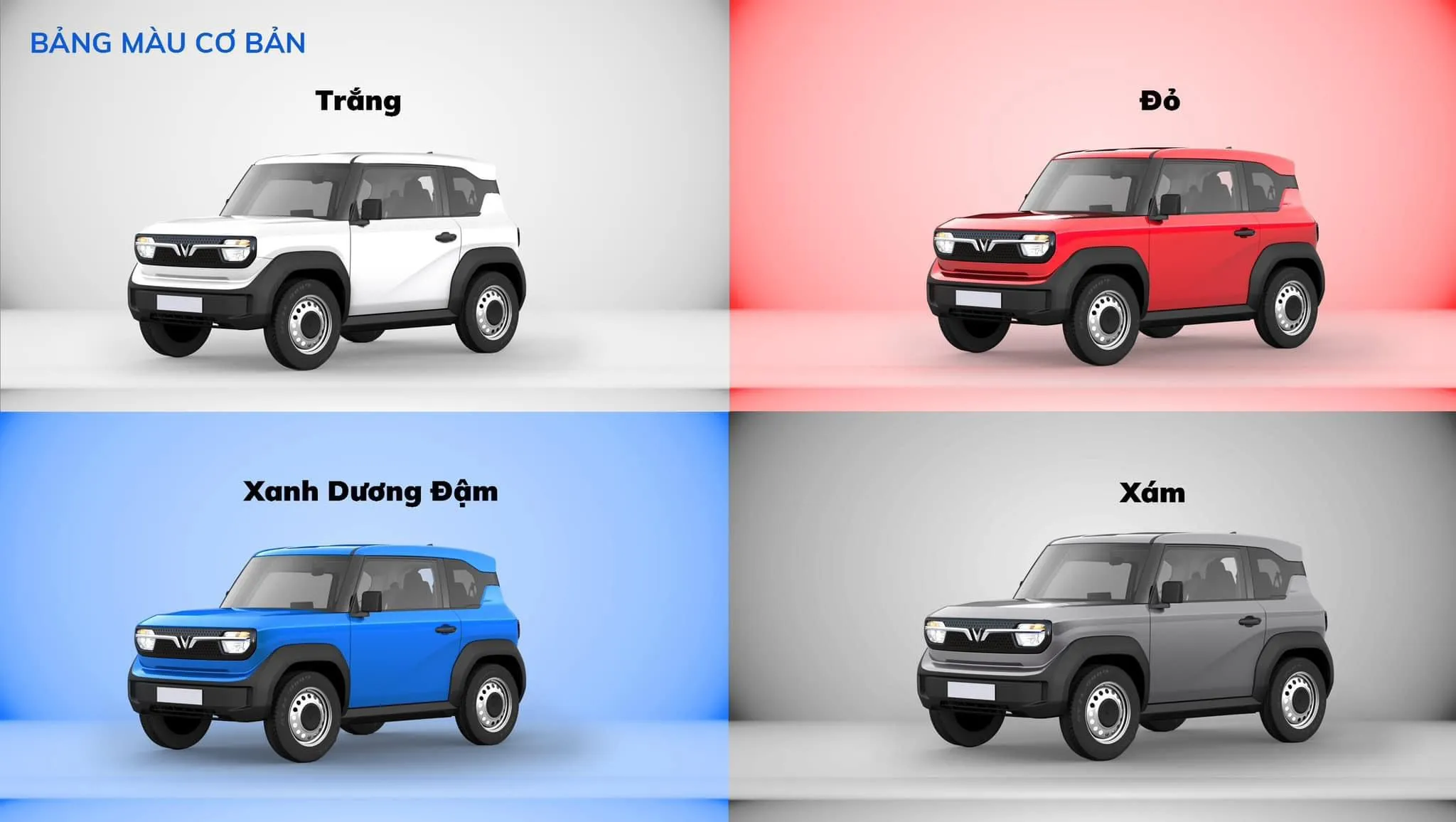 4 màu xe cơ bản VinFast VF3