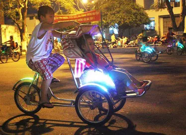 Xe xích lô trẻ em bánh lớn 500mm khung inox bền bỉ