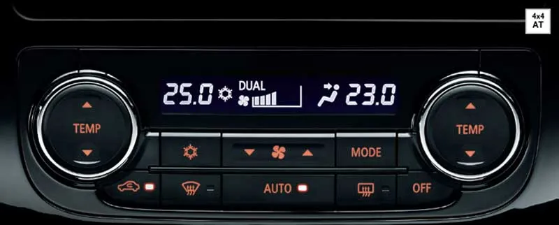 Ký hiệu điều hòa trên ô tô Mitsubishi Triton