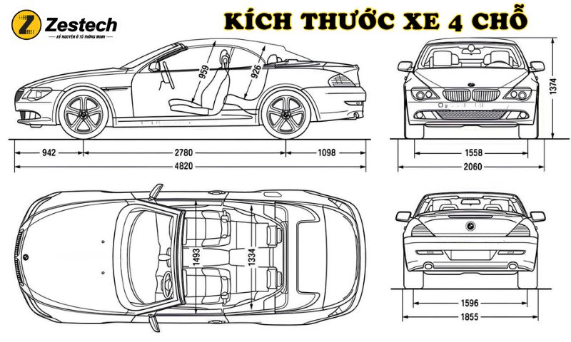 Kích Thước Ô Tô 4 Chỗ: Thông Số Kỹ Thuật Và Tư Vấn Chọn Xe