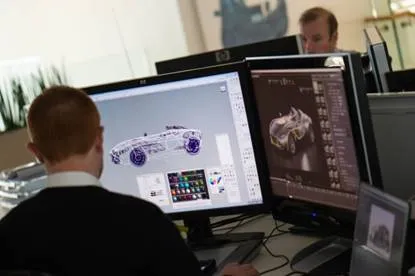 Mẫu thiết kế ô tô trên máy tính đẳng cấp với phong cách sang trọng