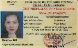 Bằng lái xe hạng B1 số tự động có thời hạn sử dụng nhất định