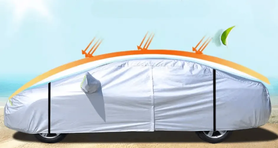 Bạt phủ xe ô tô cao cấp tráng nhôm bảo vệ sơn xe toàn diện.