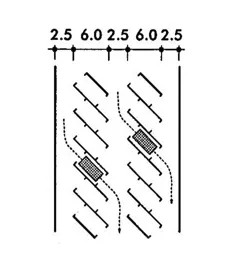 Bố trí bãi đậu xe ô tô chạy xuyên
