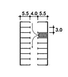 Bố trí bãi đậu xe với lối hẹp
