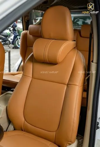 Hình ảnh thực tế bọc ghế da màu nâu cho xe Mitsubishi Xpander cực kỳ sang trọng
