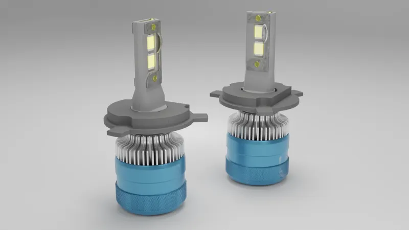 Đèn LED H4 Bulbtek với thiết kế tản nhiệt tối ưu