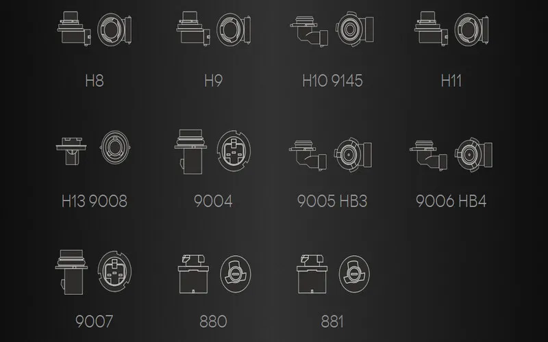 Các loại chân bóng đèn ô tô phổ biến trên thị trường
