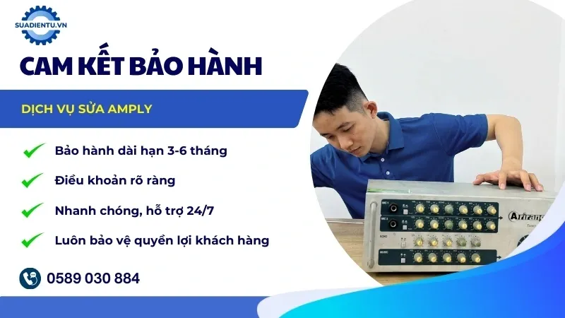 cam kết bảo hành sửa chữa amply tại tphcm