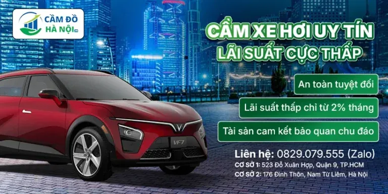 Lãi suất cầm đồ ô tô Hà Nội cạnh tranh nhất thị trường