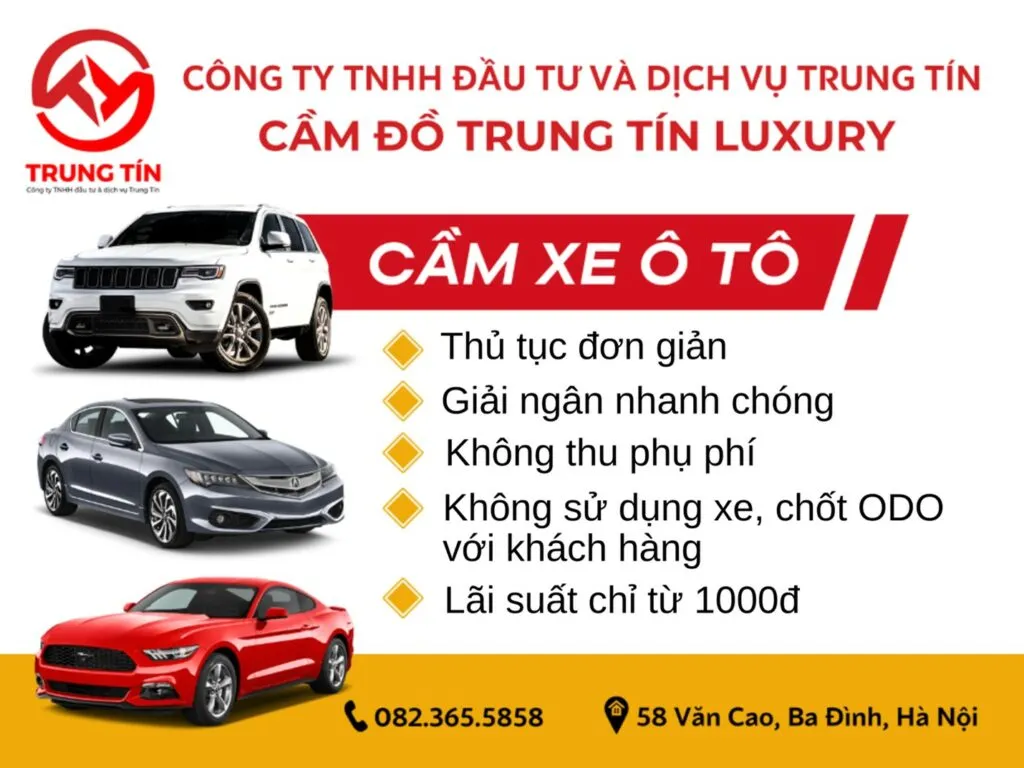 Cầm đồ ô tô thủ tục nhanh chóng tiện lợi tại Hà Nội