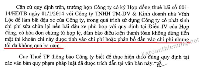 Chi phí sửa chữa kho bãi đi thuê