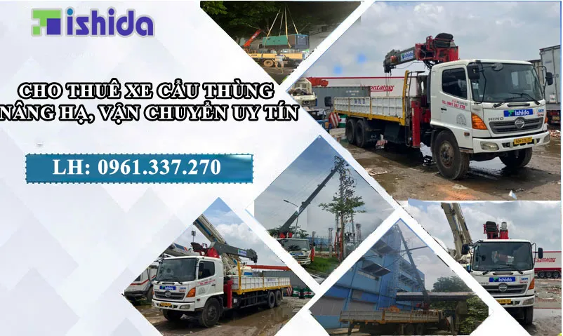 Cho thuê xe cẩu thùng nâng hạ vận chuyển