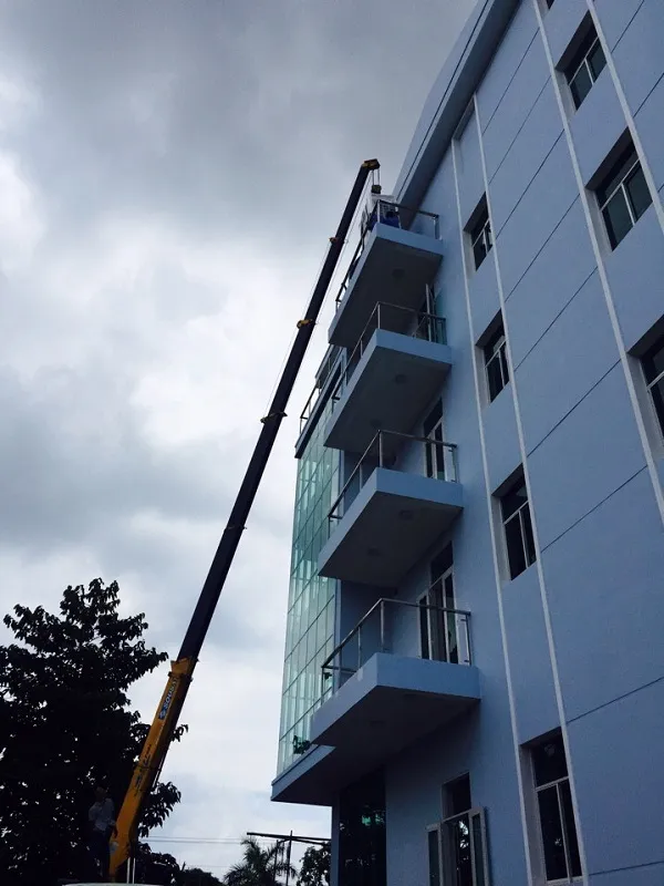 Công trình thuê xe cẩu bình dương lắp đặt kết cấu thép chuyên nghiệp