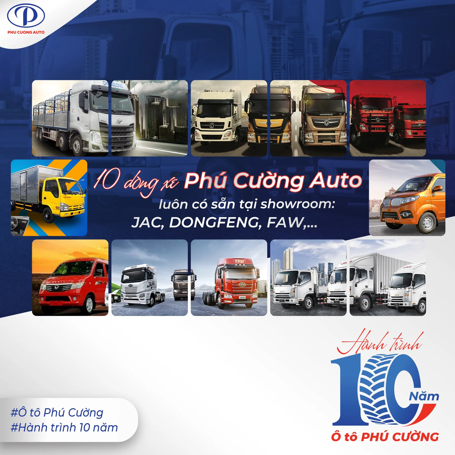 Hệ thống đại lý cung cấp đa dạng các dòng từ xe tải nhẹ X-Series đến xe tải nặng A5
