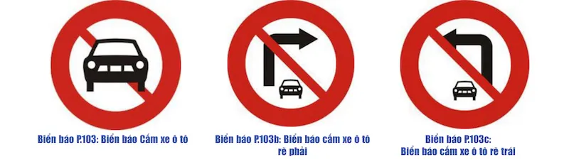 Biển cấm ô tô giúp người lái xe nhận biết các đoạn đường hạn chế xe cơ giới