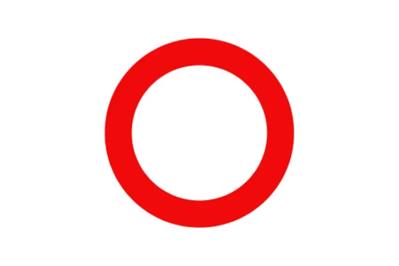 Biển số P.101 đại diện cho lệnh đường cấm hoàn toàn đối với mọi phương tiện