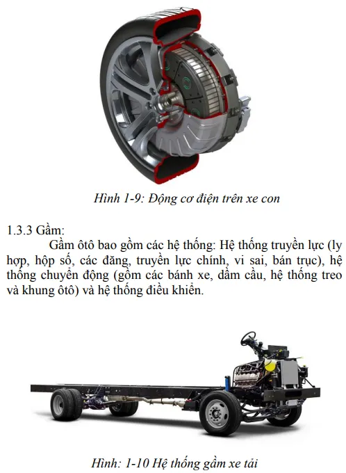Hệ thống động cơ điện và khung gầm của xe con hiện đại nhất