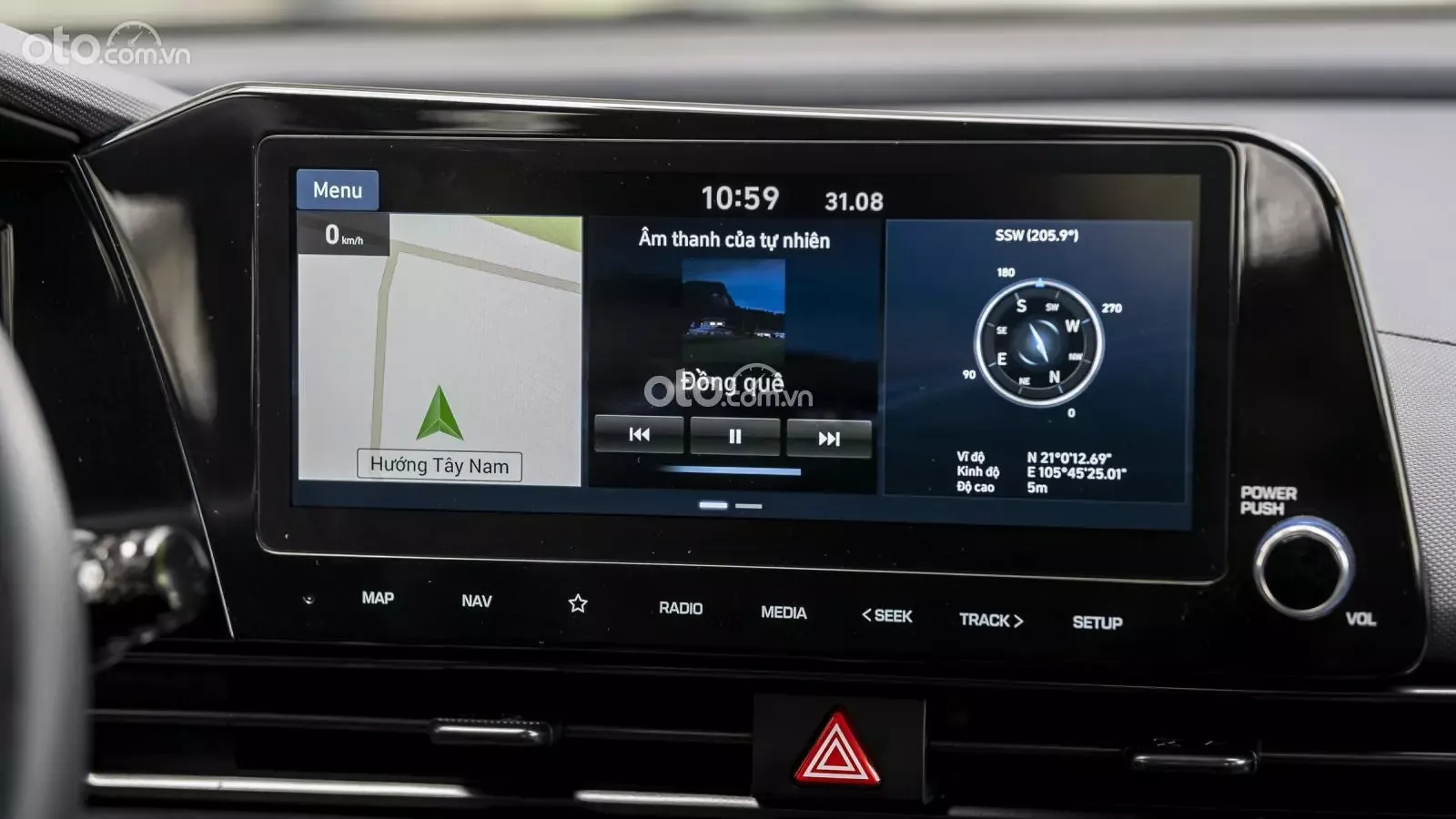 Màn hình giải trí trung tâm Elantra kết nối Apple CarPlay