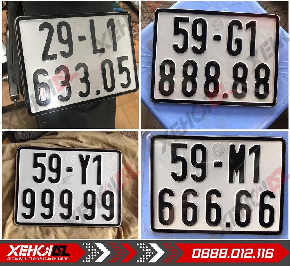 Ép biển số xe máy khung inox loại dày cao cấp tại cửa hàng Xe Hơi AZ