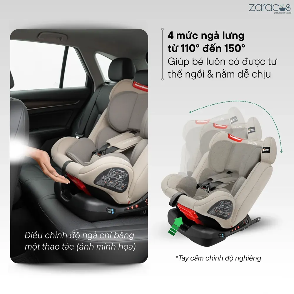 Ghế Zaracos Aroma 7196 điều chỉnh 4 mức ngả