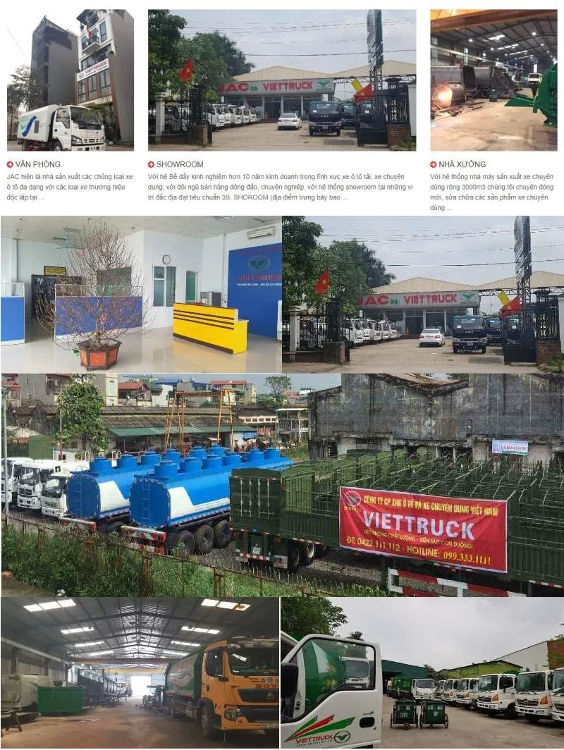 Hệ thống showroom OTO JAC Việt Nam chuyên cung cấp xe tải chuyên dụng và xe bồn xăng dầu