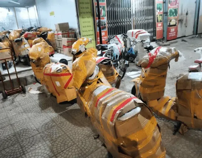 Vận chuyển xe máy Hà Nội Cần Thơ bằng xe tải JAC