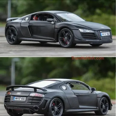 Xe mô hình Audi R8 GT Matte Black 1:18 Bburago