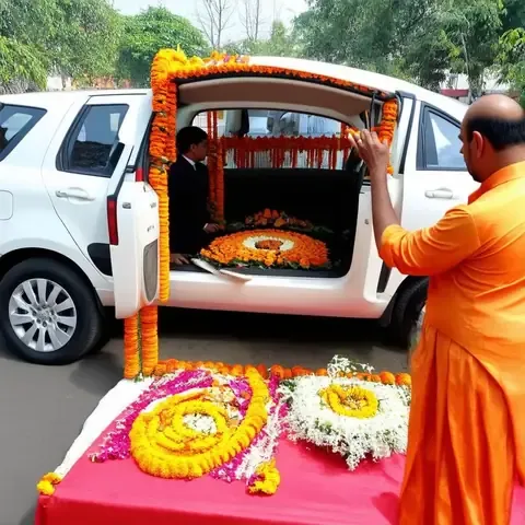 Nghi lễ cúng xe ô tô giúp mang lại sự bình an cho tài xế trên mọi nẻo đường