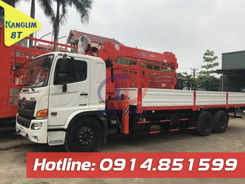 Xe cẩu Hino 3 chân gắn Kanglim đẳng cấp