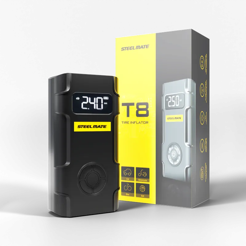 Các dòng máy bơm lốp ô tô Steelmate luôn được đánh giá cao về độ bền và độ chính xác của đồng hồ đo áp suất