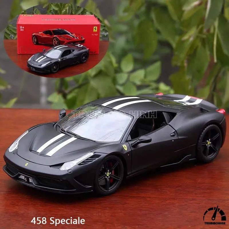 Xe mô hình Ferrari 458 Speciale Black Signature 1:18 Bburago