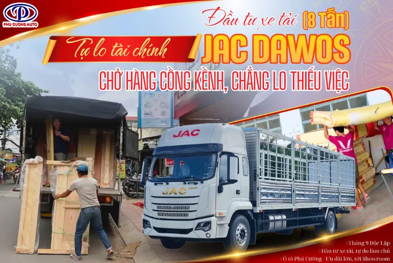 Xe tải JAC Dawos 8 tấn thùng dài 9.9m