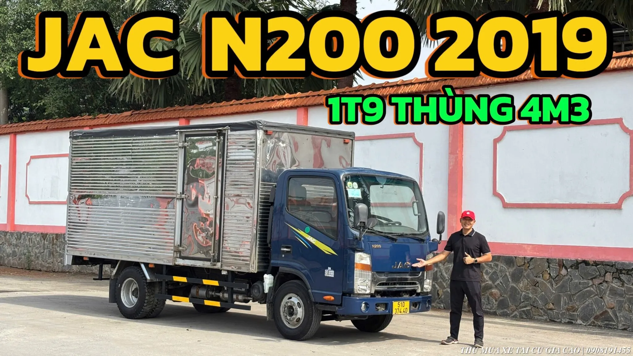 JAC N200 CŨ ĐỜI 2019 THÙNG KÍN 4M3 TẢI 1T9 XE ĐẸP
