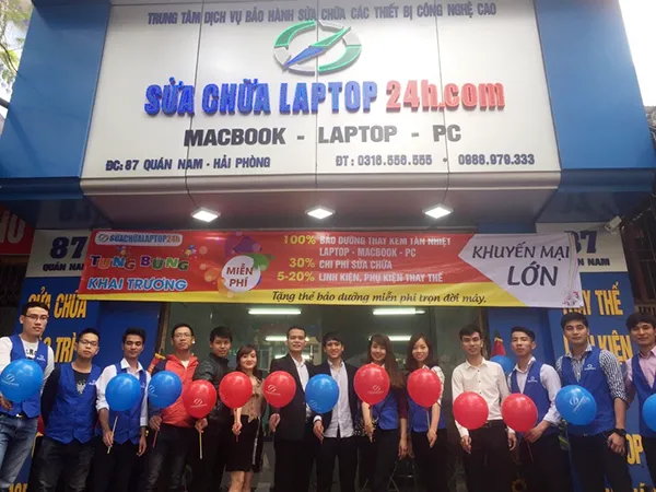 Khai trương trung tâm sửa chữa laptop Hải Phòng với đội ngũ kỹ thuật viên chuyên nghiệp