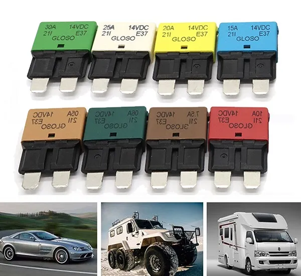 Ký hiệu cầu chì trên xe ô tô loại lưỡi được sử dụng phổ biến trên các dòng xe hiện đại