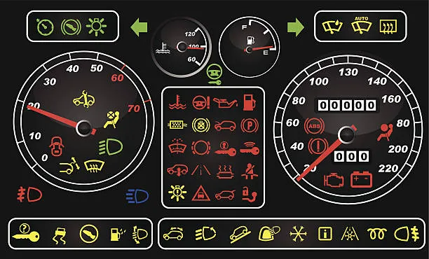 Ký hiệu các đèn báo trên taplo xe tải Thaco