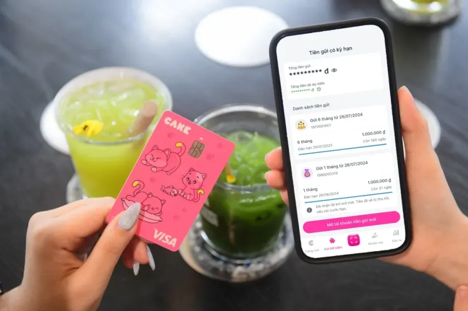 Gửi tiết kiệm online tại Cake by VPBank với lãi suất hấp dẫn