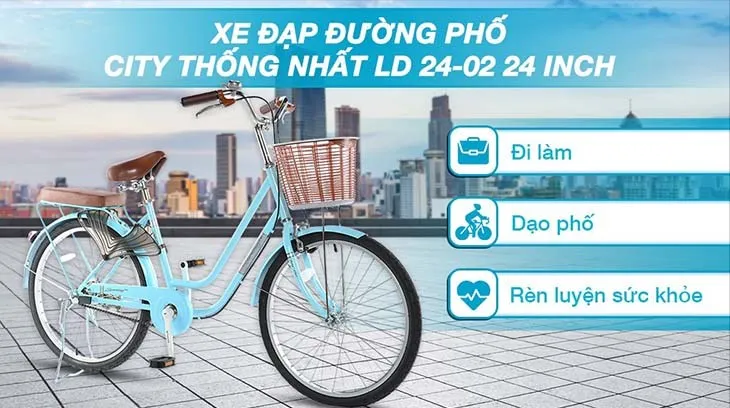 Xe đạp đường phố Thống Nhất LD bền bỉ cho học sinh sinh viên