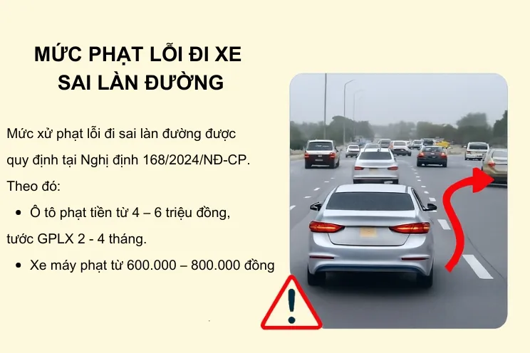Hệ thống biển báo và vạch kẻ đường giúp tài xế xác định đúng làn đường cần di chuyển