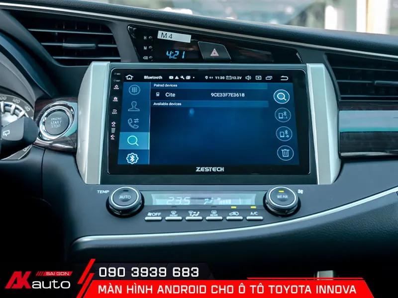 Màn hình Toyota Innova có cấu hình vượt trội