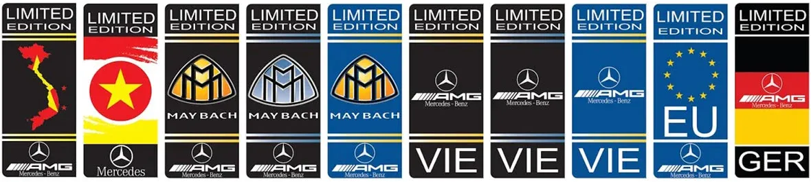 Mẫu cờ trang trí biển số xe ô tô cao cấp tại Xe Hơi AZ hình 03