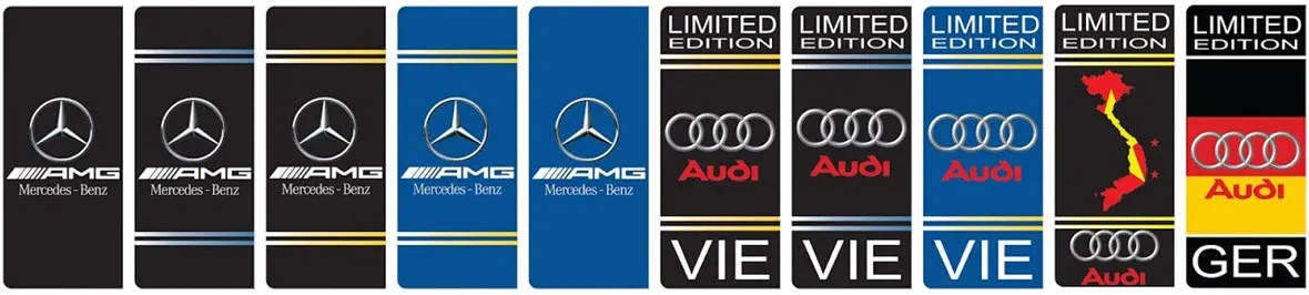 Mẫu cờ trang trí biển số xe ô tô cao cấp tại Xe Hơi AZ hình 04