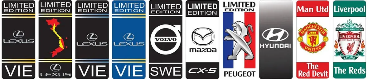 Mẫu cờ trang trí biển số xe ô tô cao cấp tại Xe Hơi AZ hình 06