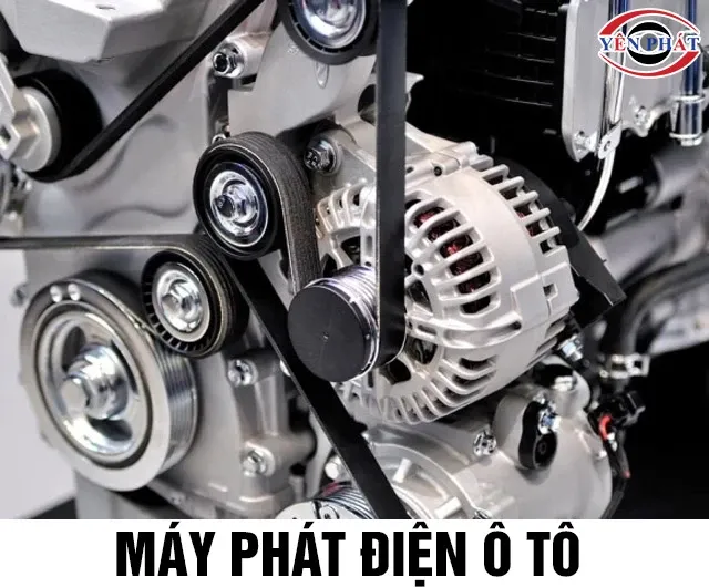 Hình ảnh minh họa máy phát điện ô tô trong khoang máy thực tế